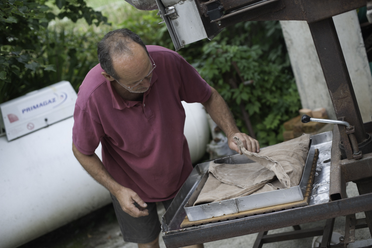 Position du linge plié