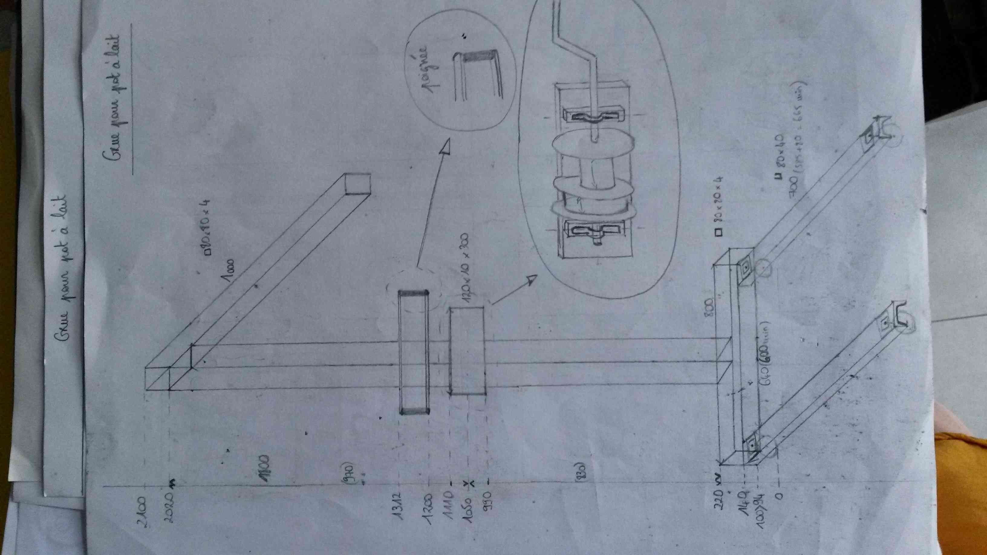 Plan de la grue